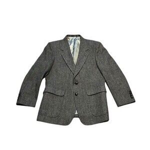 Arnie Blazer Vintage Men's Size 40R Brown Tweed Wool Classic Career USA Made